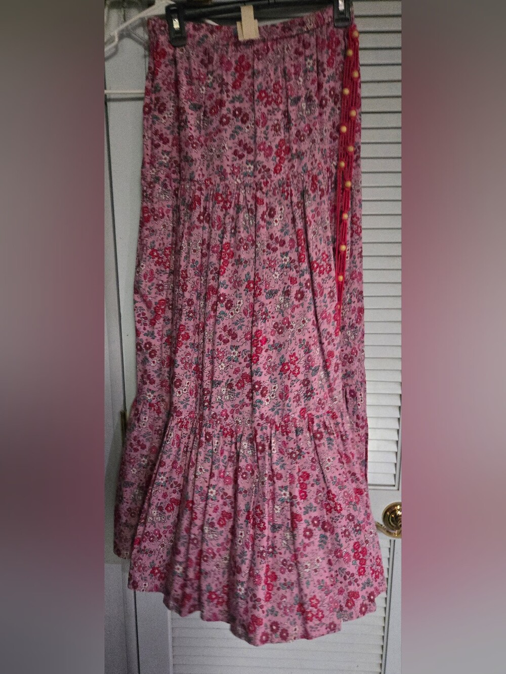 Voyage Mediterranee Capri Vintage Boho Skirt. With Macrame Side Detail. Size XS